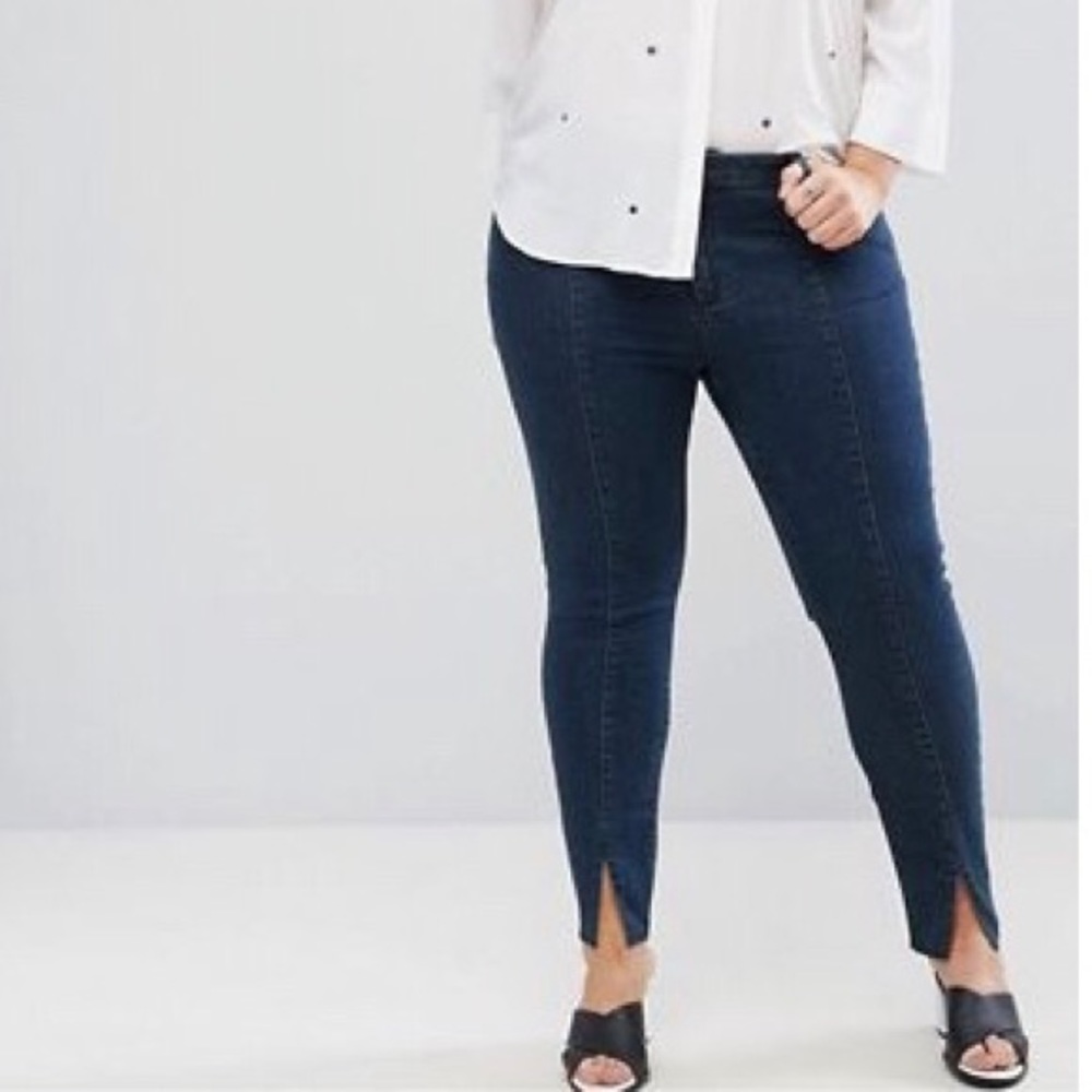 ASOS CURVE Mid Rise Skinny Jean